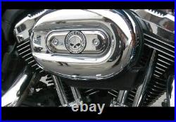 04-20 Harley Sportster XL 883 1200 Air Cleaner Cover Trim Insert Willie G Skull