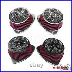 1 Pair Motorcycle Air Cleaner Filter Boosting Horsepower For Suzuki M109R 06-18