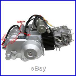 125cc Semi Auto Electric Engine Motor 3 Speed Reverse Air Filter Quad Bike 3+1