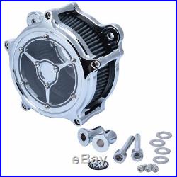 1set Motorcycle CNC Air Cleaner Intake Filter For Harley Road King 01-07 Chrome