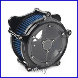 1x CNC Air Cleaner Intake Filter Fit Harley Dyna Touring Trike 2008-2016 Black