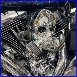 2012-2016 Skull High-Flow Air Cleaner Intake Filter Kit For FAT BOY Road Glide