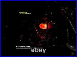 3D EAGLE RED LED Air Cleaner Intake Filter For Harley Motorcycle Elbow Point