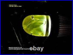3D EAGLE YELLOW LED Air Cleaner Intake Filter Harley Motorcycle Elbow Point Cone