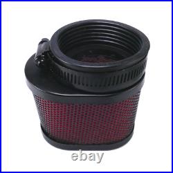 4X 54-56Mm Air Filter Black / Red Oval Tuning Racing Sport Moped