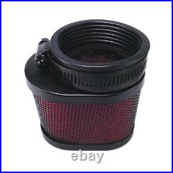 4x Universal Sports Airfilter Black/Red Oval 2 1/8-2 3/16in for Bike Quad