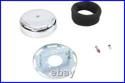 7 Round Air Cleaner Chrome for Harley Davidson By V-Twin Filter Chrome-Plated