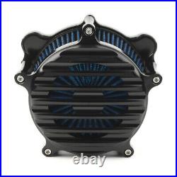 Air Cleaner Intake Filter Fit Harley Dyna Softail Electra Road Glide FLHR Blue