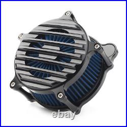 Air Cleaner Intake Filter Fit Harley Dyna Softail Electra Road Glide FLHR Blue