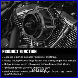 Air Filter Cleaner Intake Filter Kit for Harley Street Rod XG750A 2017-2020 Blac