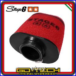 Air Filter Stage 6 Double Layer Red Large Oval Entrance 55 MM With Reduction