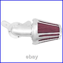 Aluminum Chrome Cone Air Cleaner Filter withRose Red Intake Element Fit For Harley