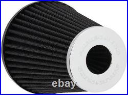 Arlen Ness Moto Motorcycle Monster Sucker Replacement Air Filter Black Chrome