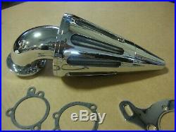 BIG DOG MOTORCYCLES CHROME SPIKE AIR CLEANER With FILTER ALL 2005-UP MODELS 117