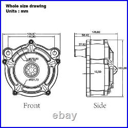 Billet Aluminum Turbine Air Cleaner intake Filter For Dyna Twin Cam 1993-2017