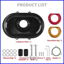 Black Air Cleaner Intake Filter For Harley Softail Slim FL 16-17 Dyna FXDLS 2017