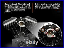 Black Air Intake Filter For Harley Sportster XLH1200 XL883L XLH 883 Iron XL1200