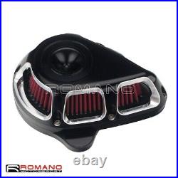Black & Chrome Air Cleaner Filters For 2004-2021 Harley Sportster XL 883 1200