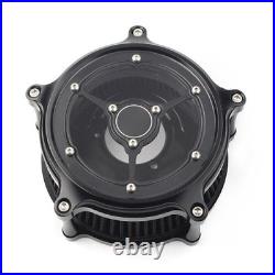 Black Clarity Air Cleaner Intake Filter for Harley Dyna Softail Touring Glide