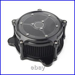 Black Clarity Air Cleaner Intake Filter for Harley Dyna Softail Touring Glide
