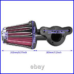 Black Cone Air Filter Red Intake For Harley Sportster 883 1200 48 72 2004-2022