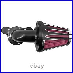 Black Cone Air Filter Red Intake For Harley Sportster XL883 1200 48 72 2004-2022