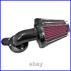 Black Cone Air Filter Red Intake For Harley Sportster XL883 1200 48 72 2004-2022