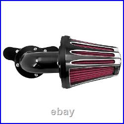 Black Cone Air Filter Red Intake For Harley Sportster XL883 1200 48 72 2004-2022