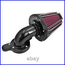 Black Cone Air Filter Red Intake For Harley Sportster XL883 1200 48 72 2004-2022