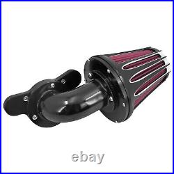 Black Cone Air Filter Red Intake For Harley Sportster XL883 1200 48 72 2004-2022