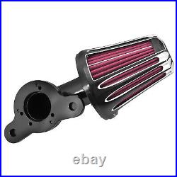 Black Cone Air Filter Red Intake For Harley Sportster XL883 1200 48 72 2004-2022