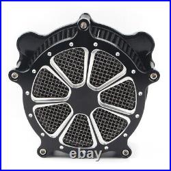 Black Motorcycle Aluminum Air Filter Cleaner Fit Harley Softail Touring Dyna FXR