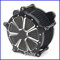 Black Motorcycle Aluminum Air Filter Cleaner For Harley Softail 93-05 Touring