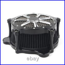 Black Motorcycle Aluminum Air Filter Cleaner For Harley Softail 93-05 Touring