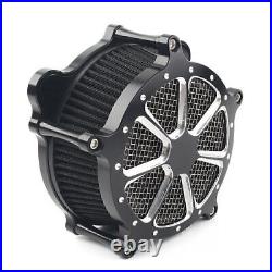 Black Motorcycle Aluminum Air Filter Cleaner For Harley Softail Touring Dyna FXR