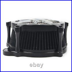 Black Motorcycle Aluminum Air Filter Cleaner For Harley Softail Touring Dyna FXR