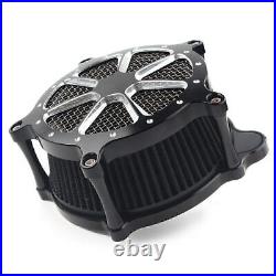 Black Motorcycle Aluminum Air Filter Cleaner For Harley Softail Touring Dyna FXR