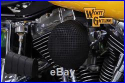 Black Wyatt Gatling Air Cleaner Assembly, fits Harley Davidson motorcycle models