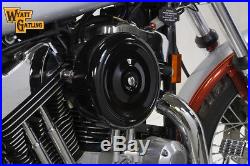 Black Wyatt Gatling Air Cleaner Assembly, fits Harley Davidson motorcycle models