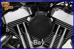 Black Wyatt Gatling Air Cleaner Assembly, for Harley Davidson motorcycles, by V