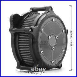 Black clarity Air intake cleaner filter For Harley road king 08-16 Softail 16-17