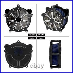 CNC Air Cleaner Filter Blue Intake For Harley Dyna Street Bob Fat Bob 2000-2017