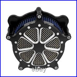 CNC Air Cleaner Filter Blue Intake For Harley Dyna Street Bob Fat Bob 2000-2017