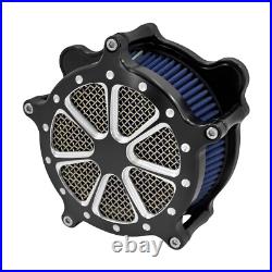 CNC Air Cleaner Filter Blue Intake For Harley Dyna Street Bob Fat Bob 2000-2017