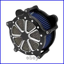 CNC Air Cleaner Filter Blue Intake For Harley Dyna Street Bob Fat Bob 2000-2017
