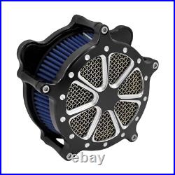 CNC Air Cleaner Filter Blue Intake For Harley Dyna Street Bob Fat Bob 2000-2017