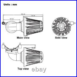 CNC Cone Air Cleaner Filters For Harley Big Twin Softail Dyna Touring 99-15