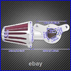 CNC Gauge Air Filter Stage One Cleaner Chrome Intake Fit For Harley Dyna 2000-17