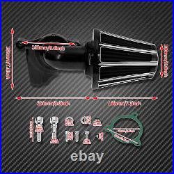 CNC Sucker Air Cleaner Gray Air Filter Fit For Harley M8 Touring Trike Softail