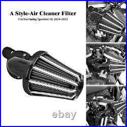 CNC Sucker Grey Air Filter Air Cleaner Intake Fit For Harley Sportster 2004-2022